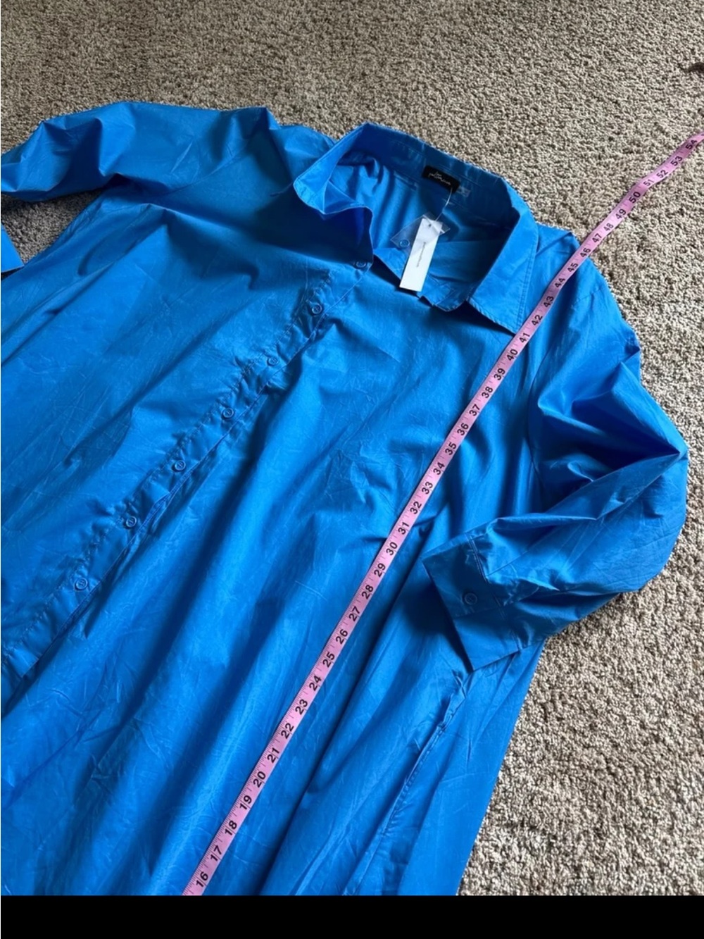 NWT GoodTime USA Bold Blue High Low Shirt Dress size 1X/2X - Picture 10 of 12